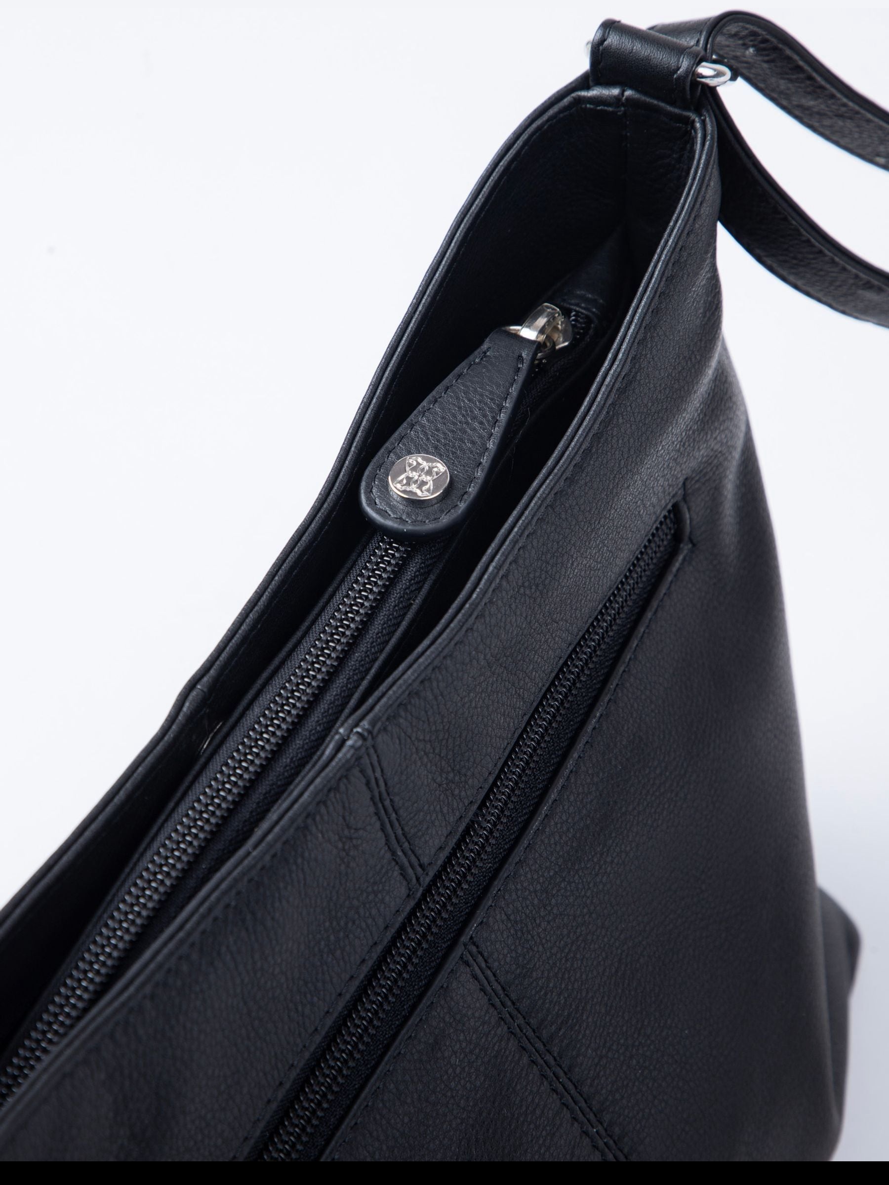 Lakeland Leather Grasmere cross-body bag in black (British brand)