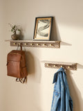 Natural Valencia Wall Shelf and Hooks
