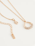 Gold tone open teardrop necklace jewellery, imported from the UK