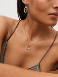 Gold tone open teardrop necklace jewellery, imported from the UK