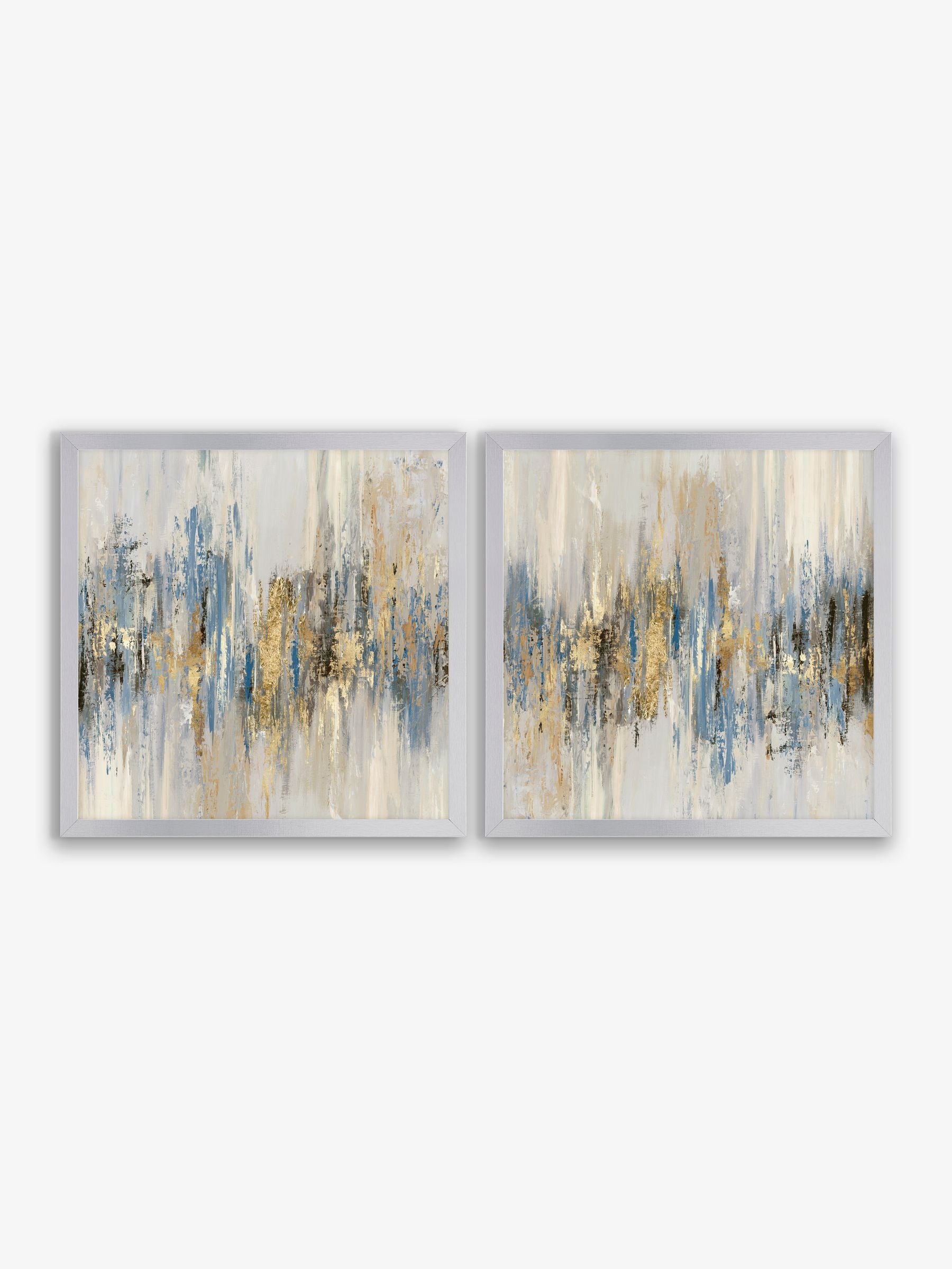Artko silver dripping gold framed art 62.5cm x 62.5cm - British product