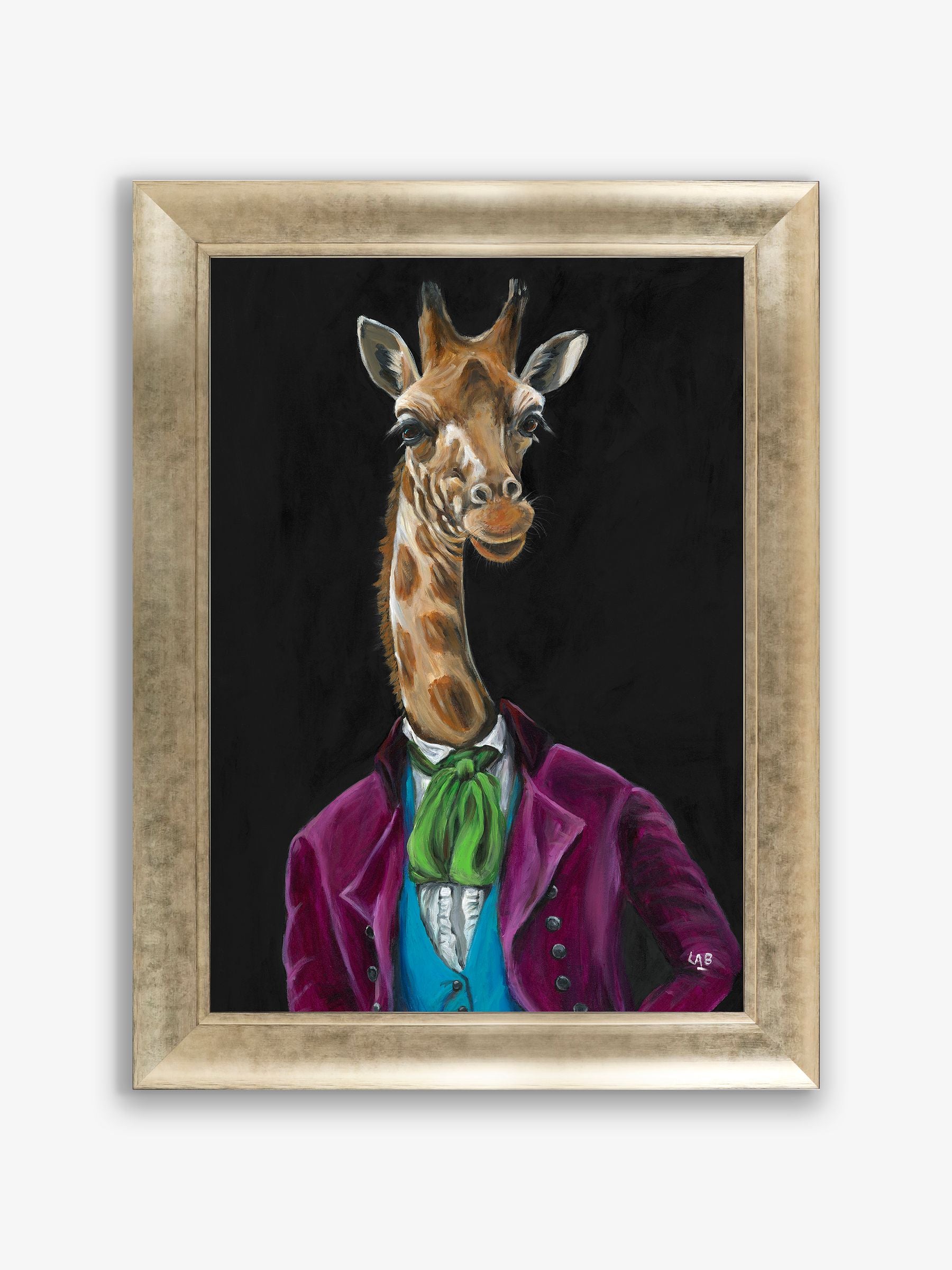 Artko Gold Gerald Giraffe framed art 92x72cm - British product