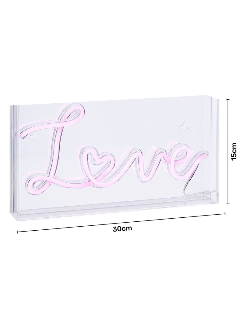 glow Pink LED Love Light Box, British product