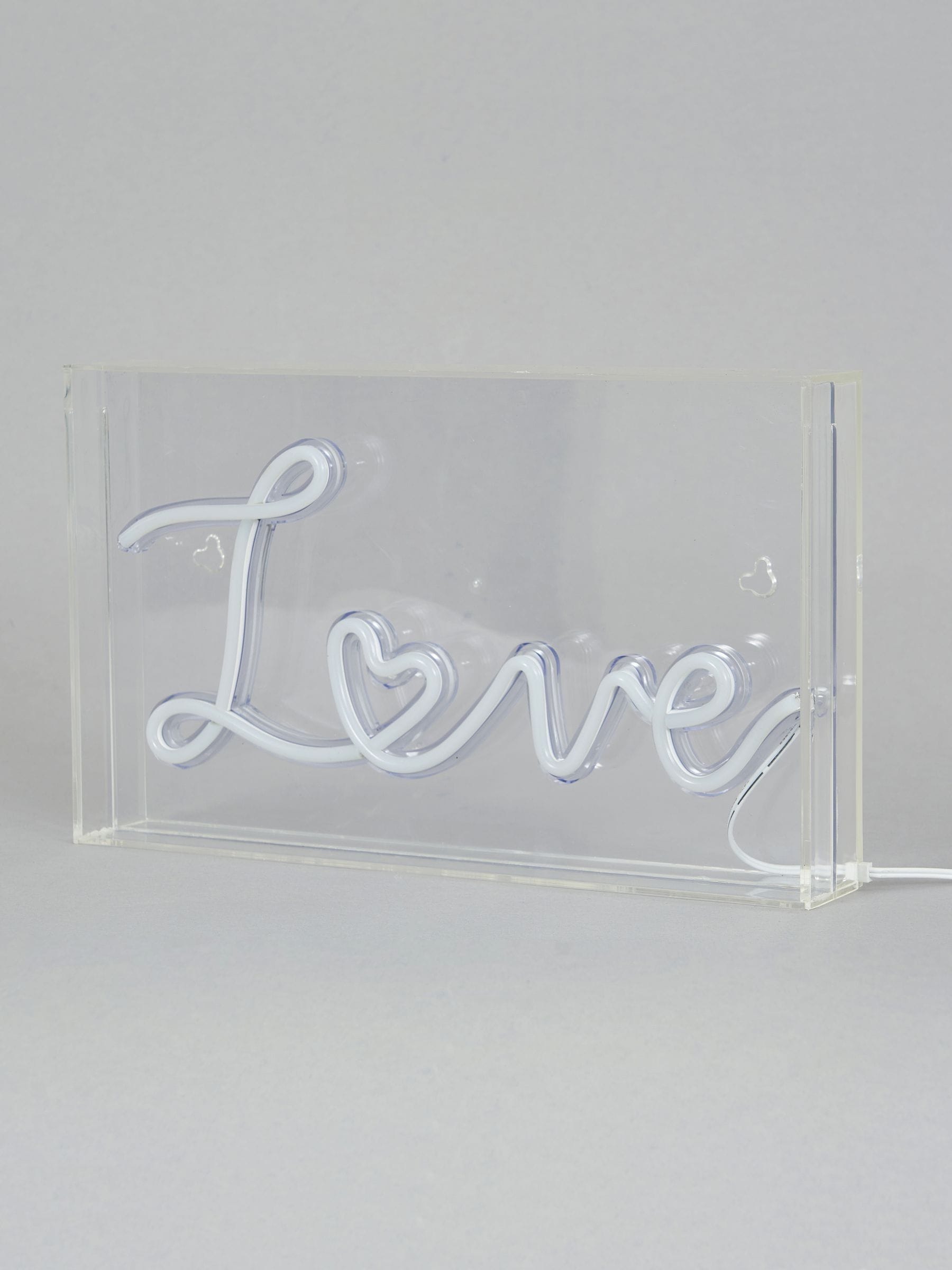 glow Pink LED Love Light Box, British product