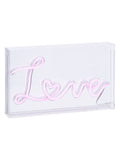glow Pink LED Love Light Box, British product