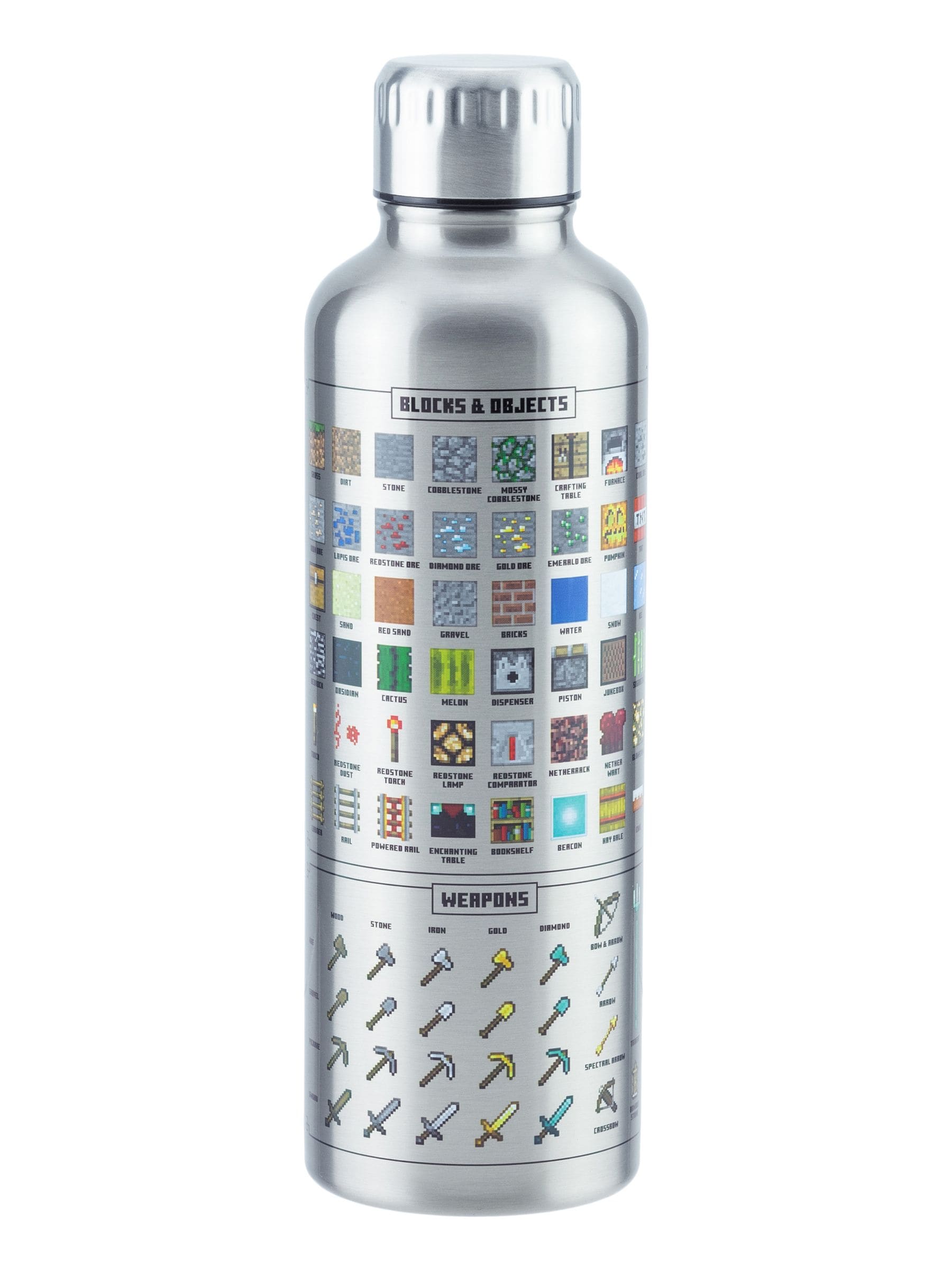 Minecraft metal water bottle 500ml, imported from the UK