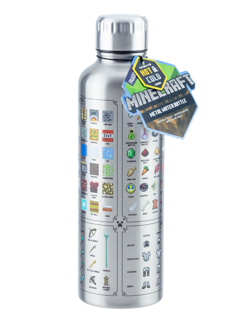 Minecraft metal water bottle 500ml, imported from the UK