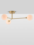 Houseof pink 3 light flush ceiling light 64cm width (British brand)