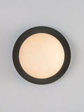 Houseof Charcoal Grey Opal Disk Bathroom Wall Light
