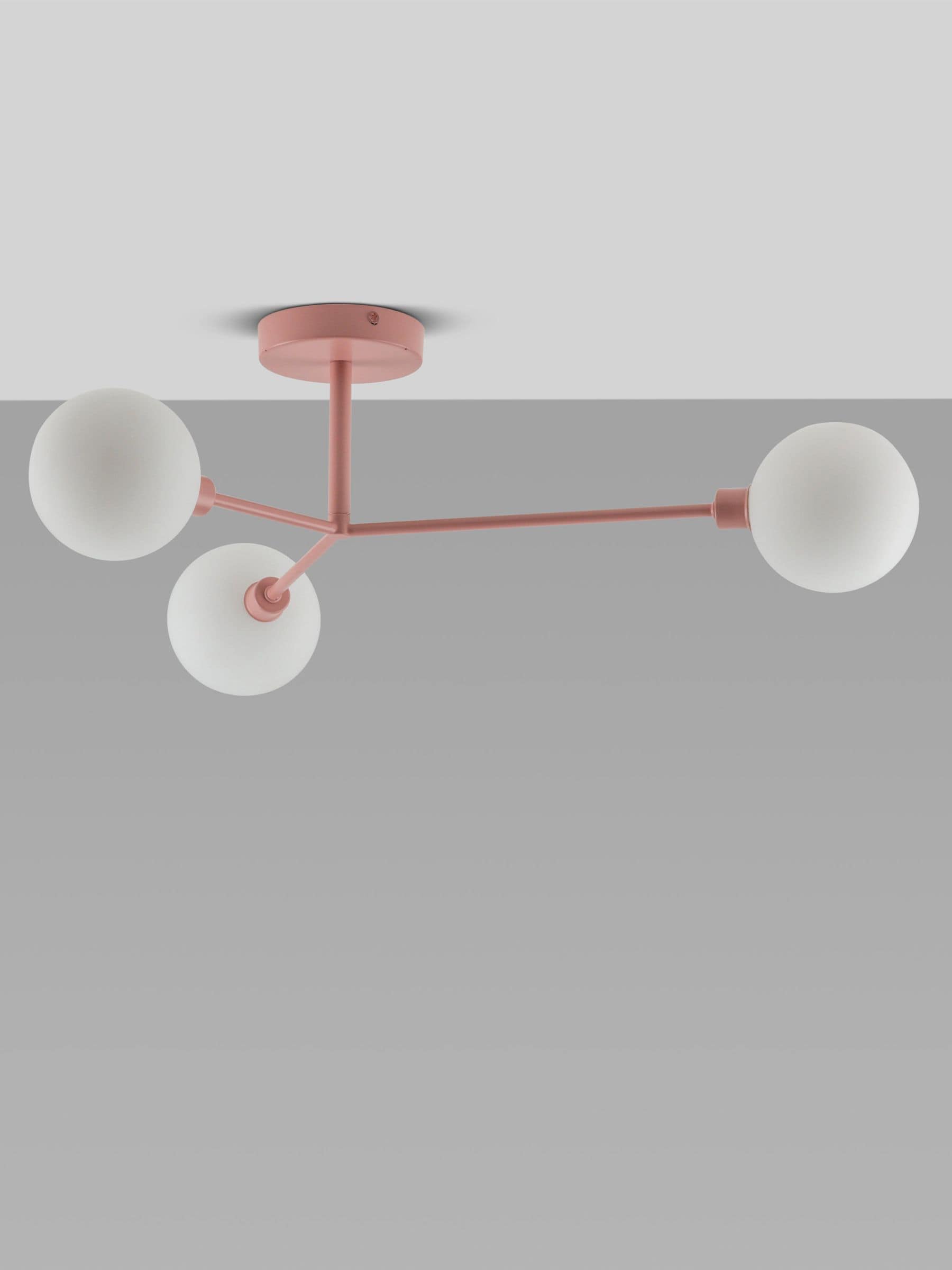 Houseof pink 3 light flush ceiling light 64cm width (British brand)