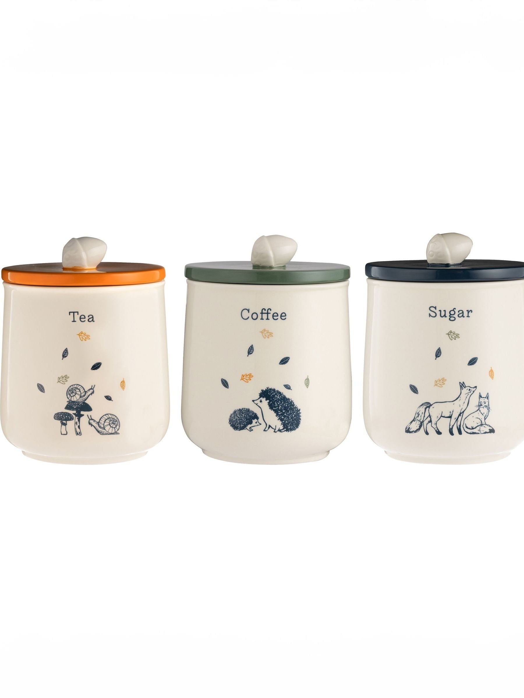 Price & Kensington Black Woodland storage jars 1 litre, imported from the UK