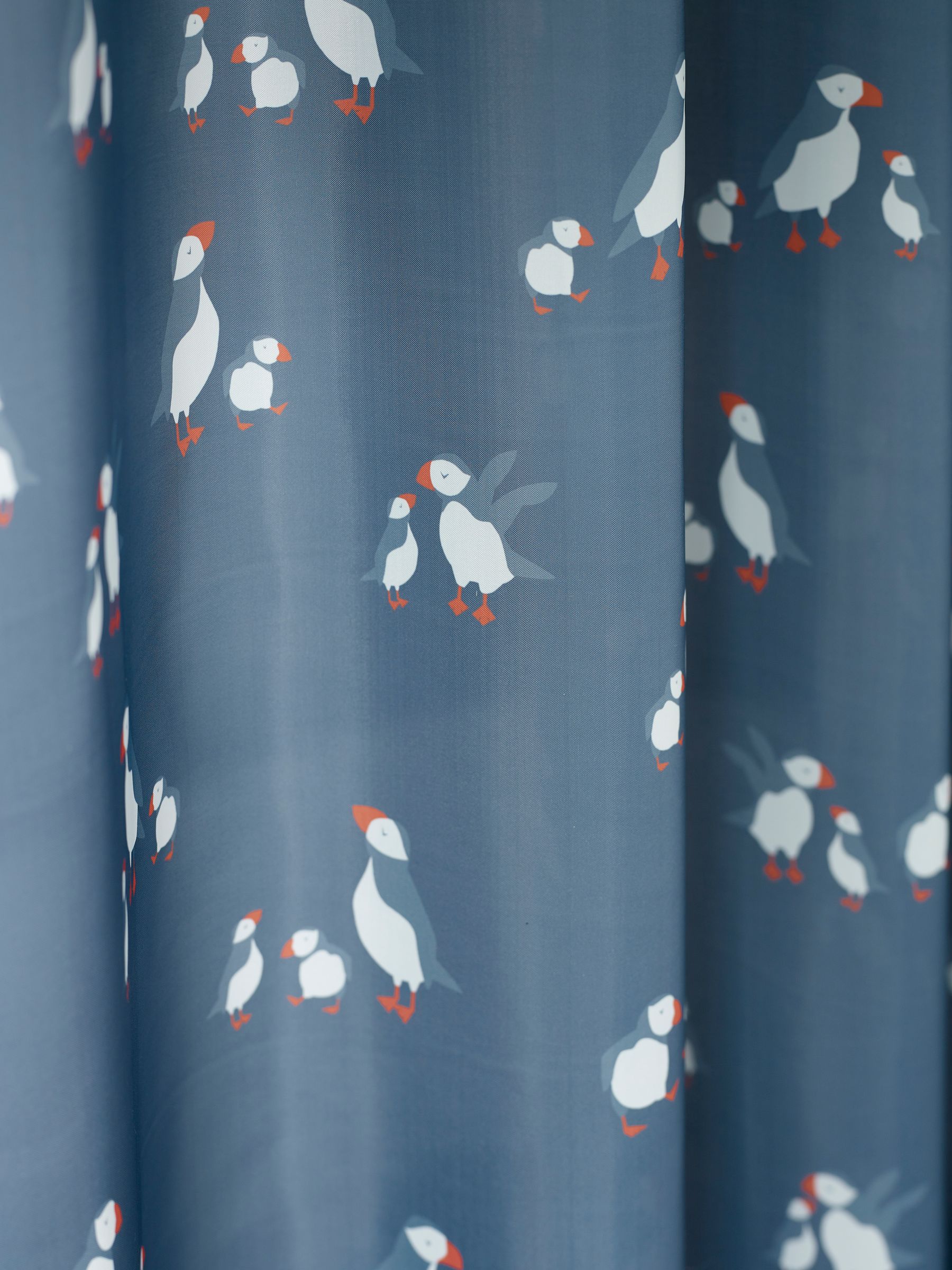 Blue Puffin Shower Curtain