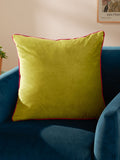 Furn Lime/Hot Pink Meridian Velvet 55 x 55cm Cushion Cover