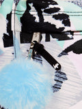 Hype blue pastel abstract backpack 42cm, UK version