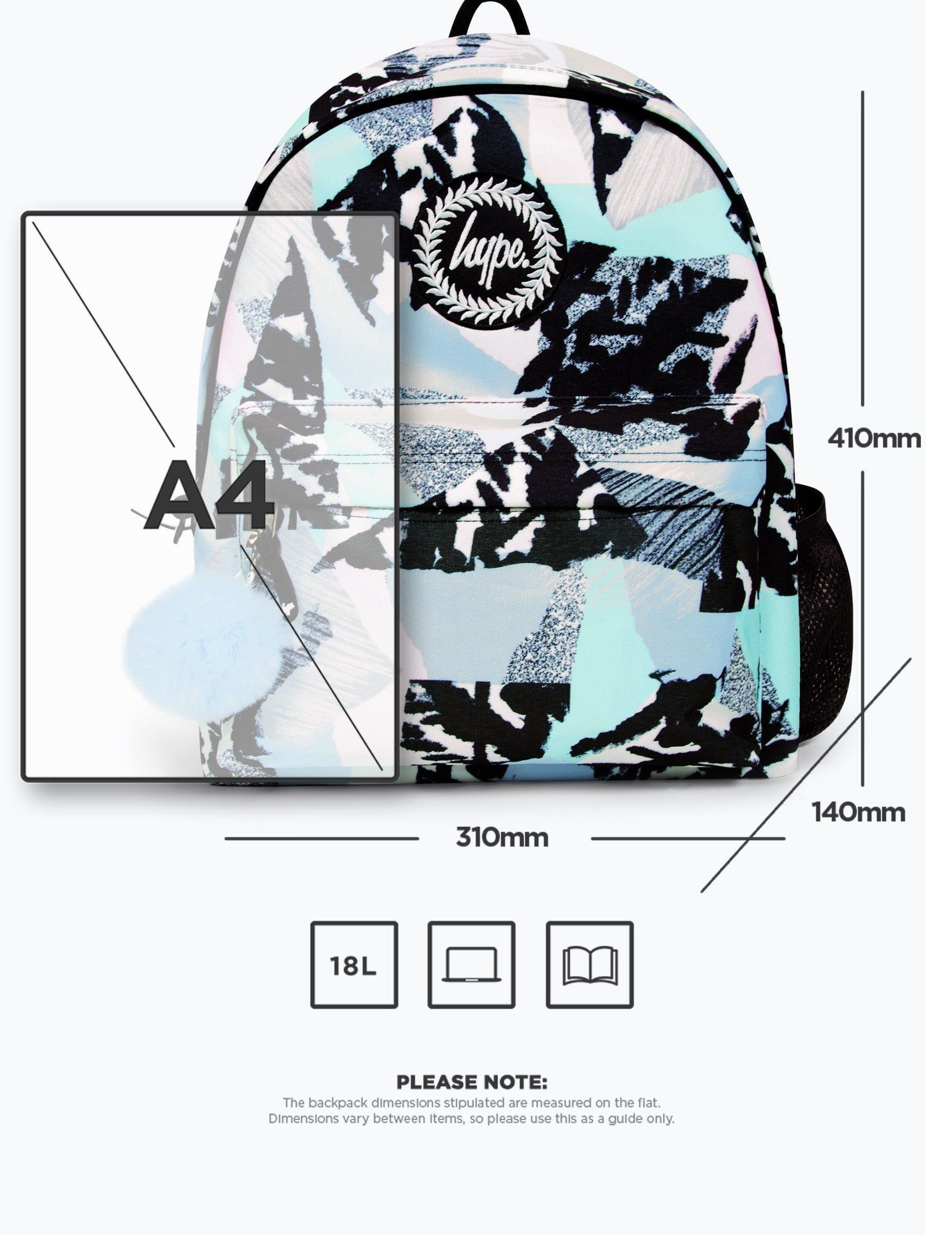 Hype blue pastel abstract backpack 42cm, UK version