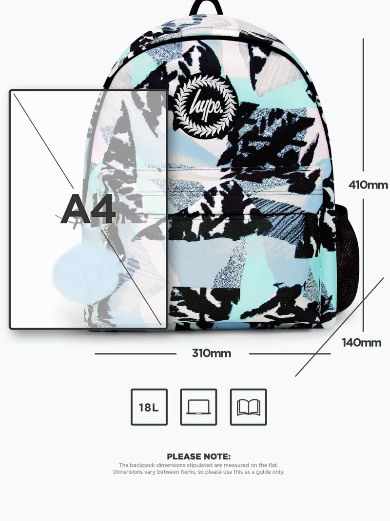 Hype blue pastel abstract backpack 42cm, UK version