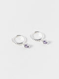 Oliver Bonas Boucles d'oreilles créoles Pavati Améthyste Violettes