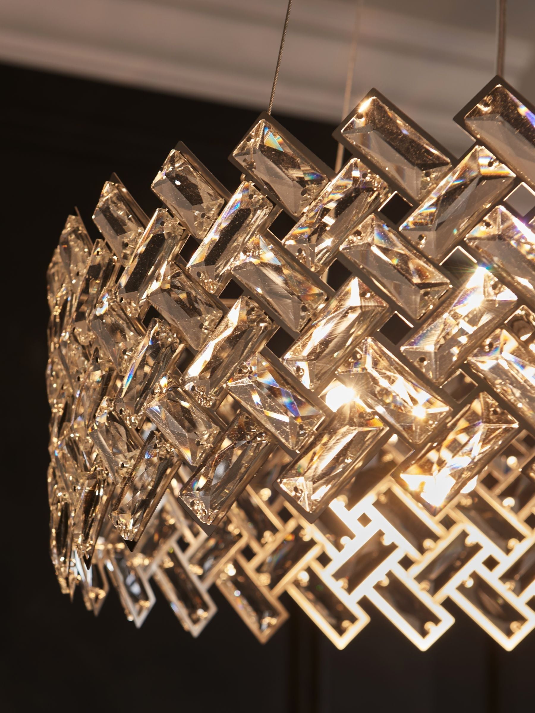 Wentworth chandelier 6 light polished chrome glass crystals (British brand)