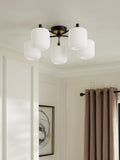 Black Ryker 5 light flush ceiling light, imported from the UK