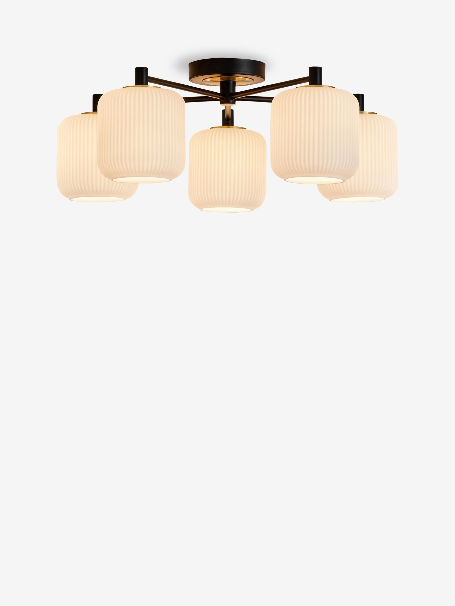 Black Ryker 5 light flush ceiling light, imported from the UK