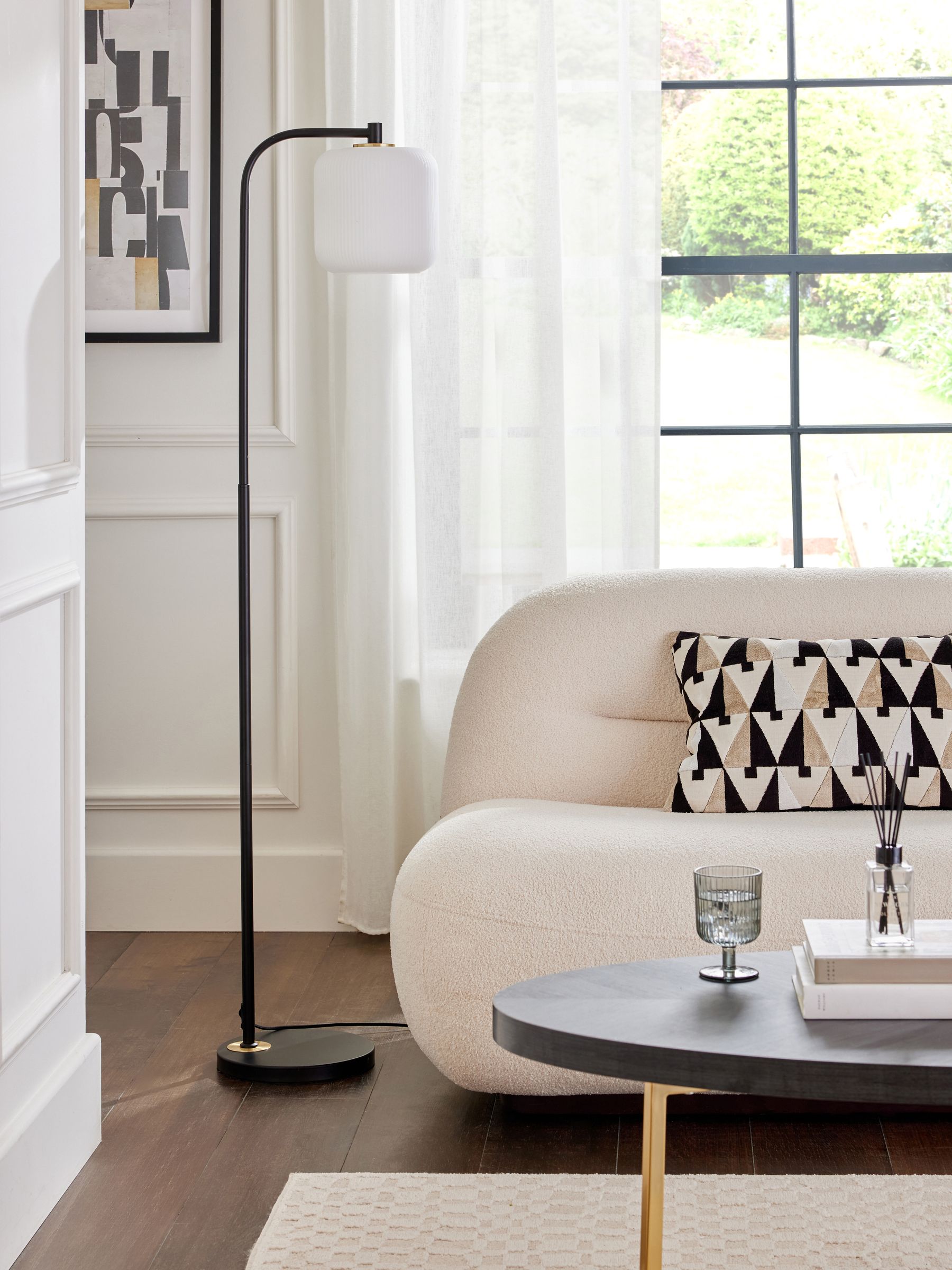 Floor lamp Black Ryker 150cm tall - British product
