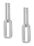 Mint Velvet silver link earrings 4cm drop, imported from the UK