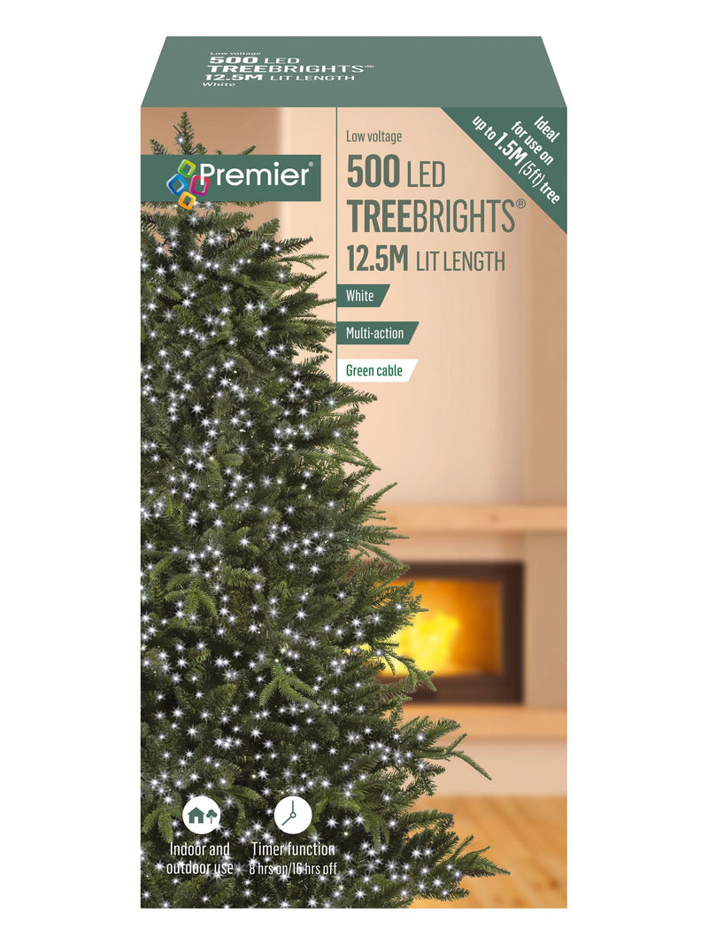 Premier White Brite Tree Brights 12.5m - British product