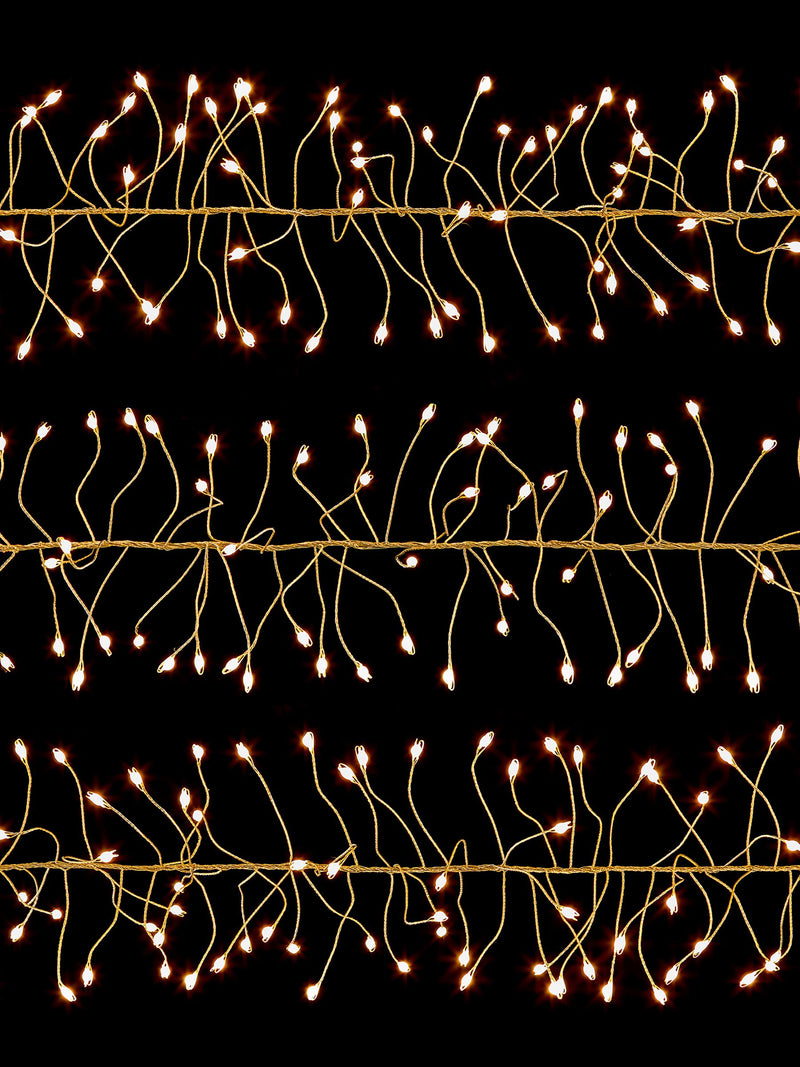 Premier Decorations 430 LED warm white Christmas garland 2.7m - British product
