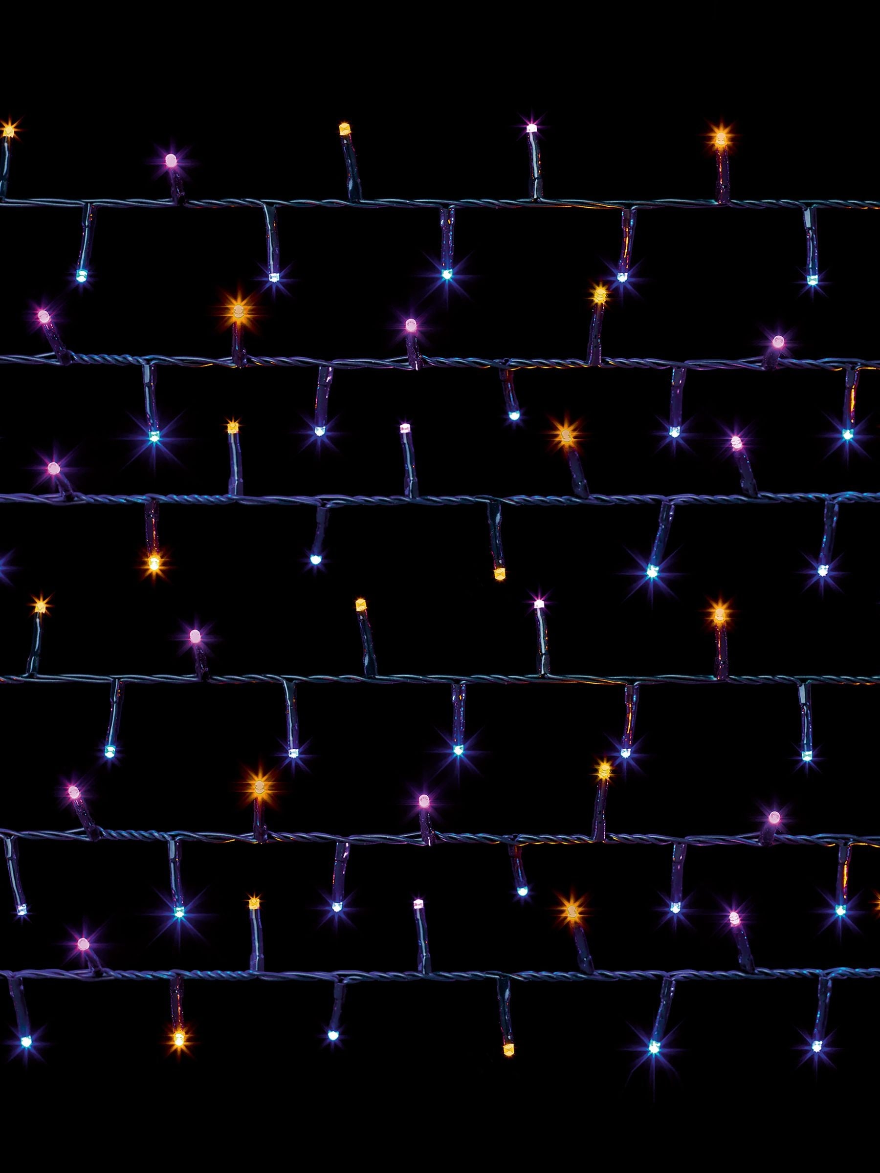 Premier Decorations Ltd Rainbow Pastel Christmas lights 37.5m - British product
