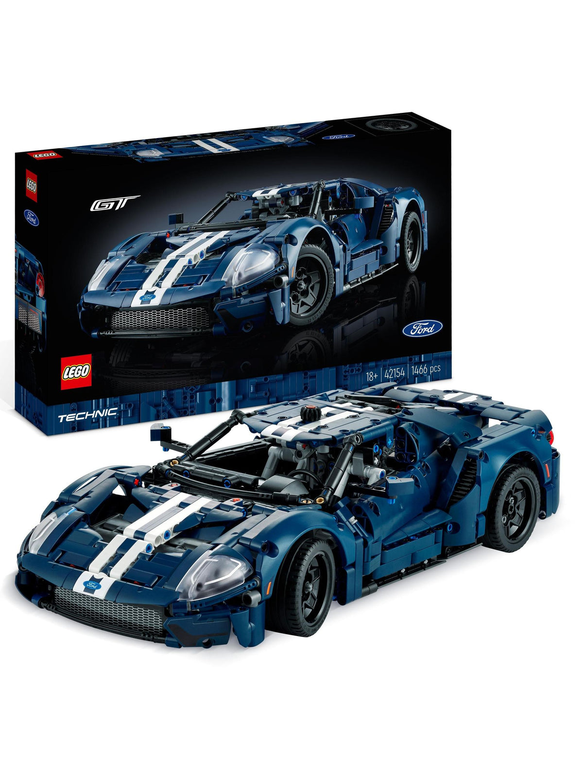 LEGO Technic 2022 Ford GT model set 1:12 scale, UK version