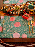 Paoletti green pomegranate placemats set of 4, imported from the UK
