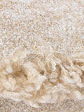 Yard Doze natural beige woven fringed cushion with polyester fill - British product