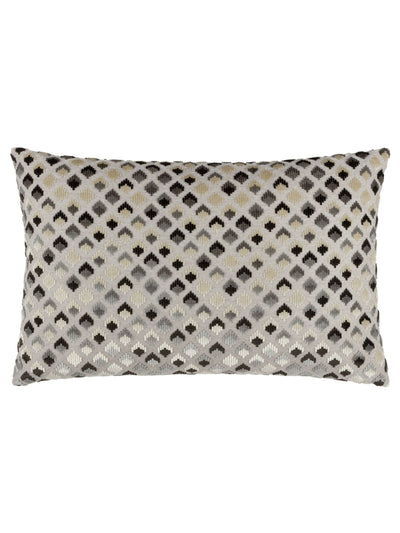 Next Paoletti Lexington Diamond Velvet Jacquard Cushion Grey/Black 40cm x 60cm- Buy online at McGrocer