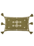 Yard Folis embroidered cushion khaki green 50x30cm (British brand)