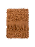 Yard Ulsmere boucle fringed throw in ginger brown, UK version