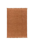 Yard Ulsmere boucle fringed throw in ginger brown, UK version