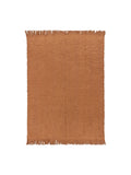 Yard Ulsmere boucle fringed throw in ginger brown, UK version