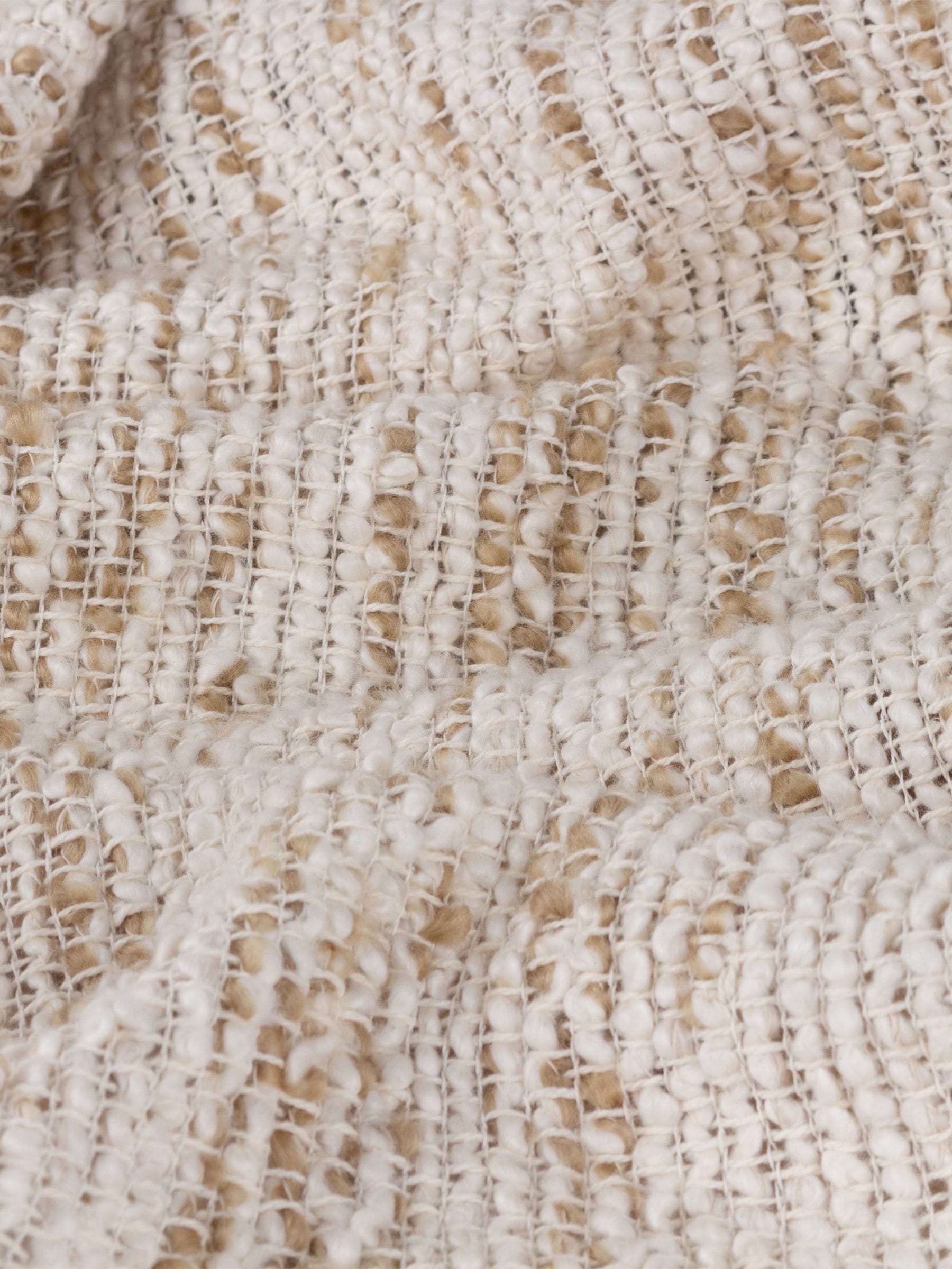 Yard Natural Beige Heath textured cotton throw 180x130cm - British product