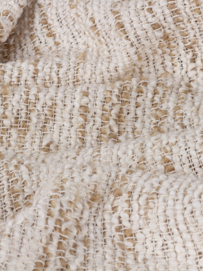 Yard Natural Beige Heath textured cotton throw 180x130cm - British product