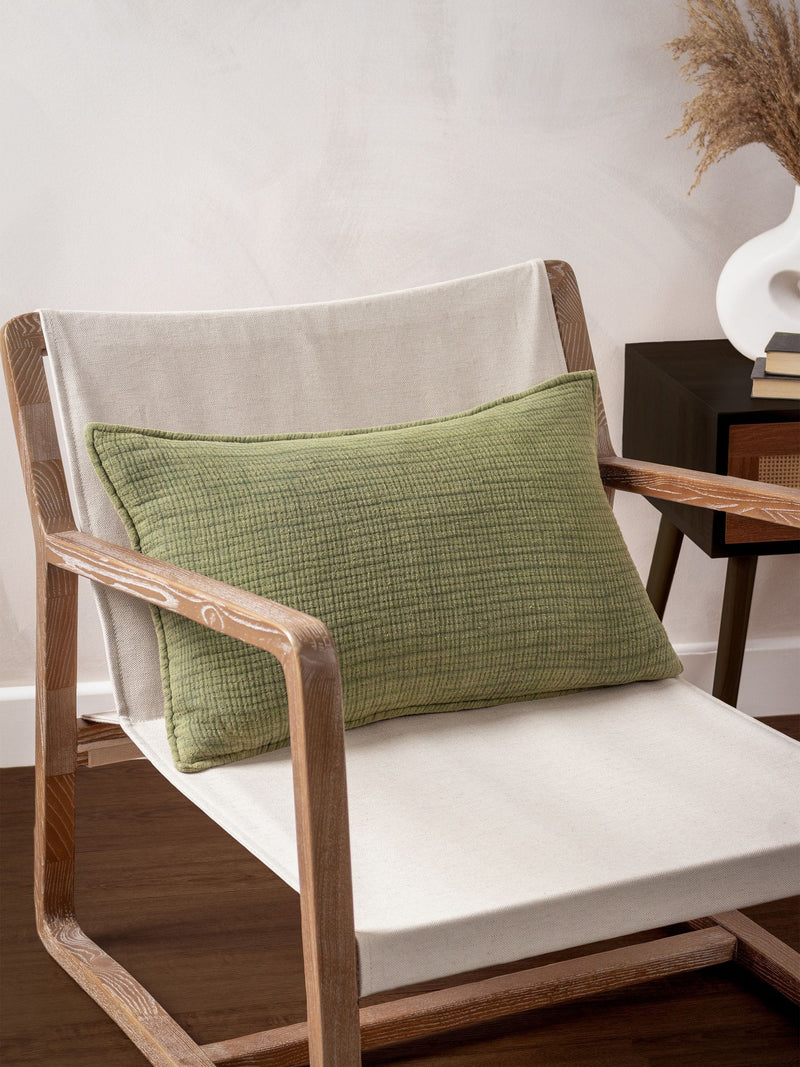 Yard Natural Beige Ribble 100% Cotton Cushion 60x40cm
