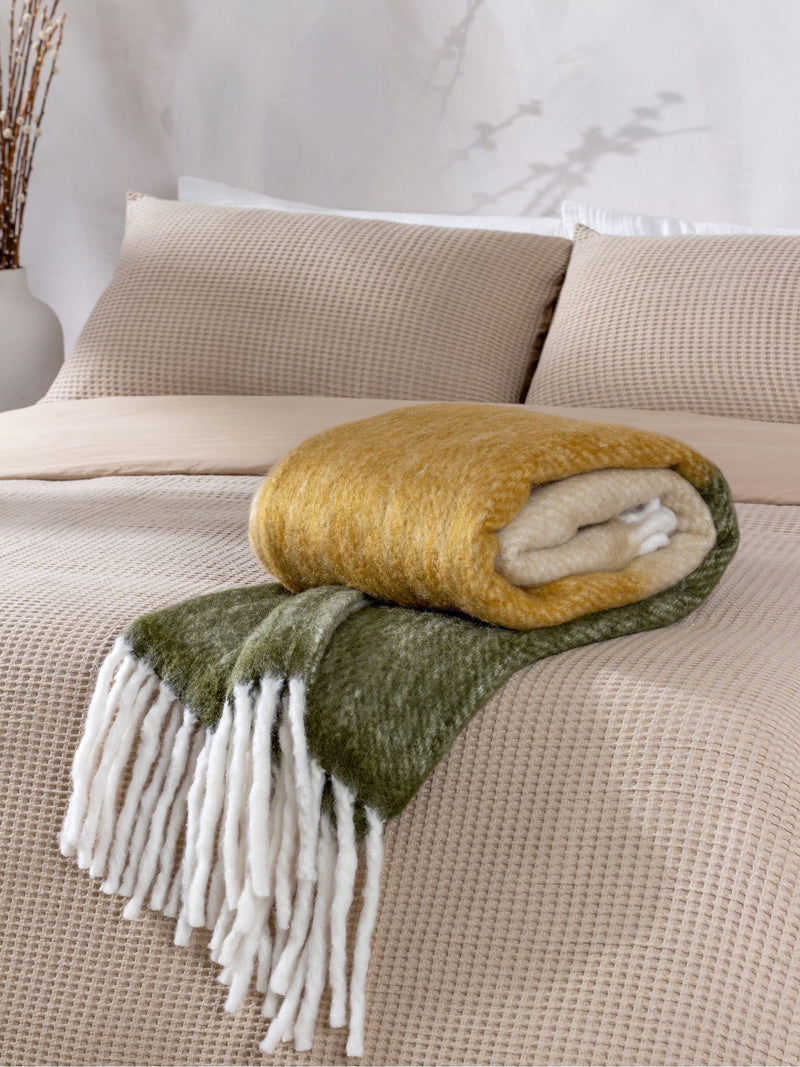 Yard Rawton ombre herringbone throw, UK version