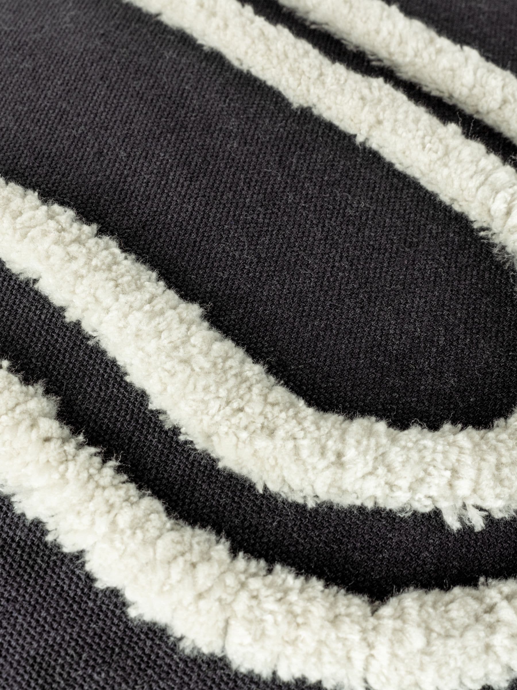 Heya Home Black Archie Tufted Cushion 45cm, UK version