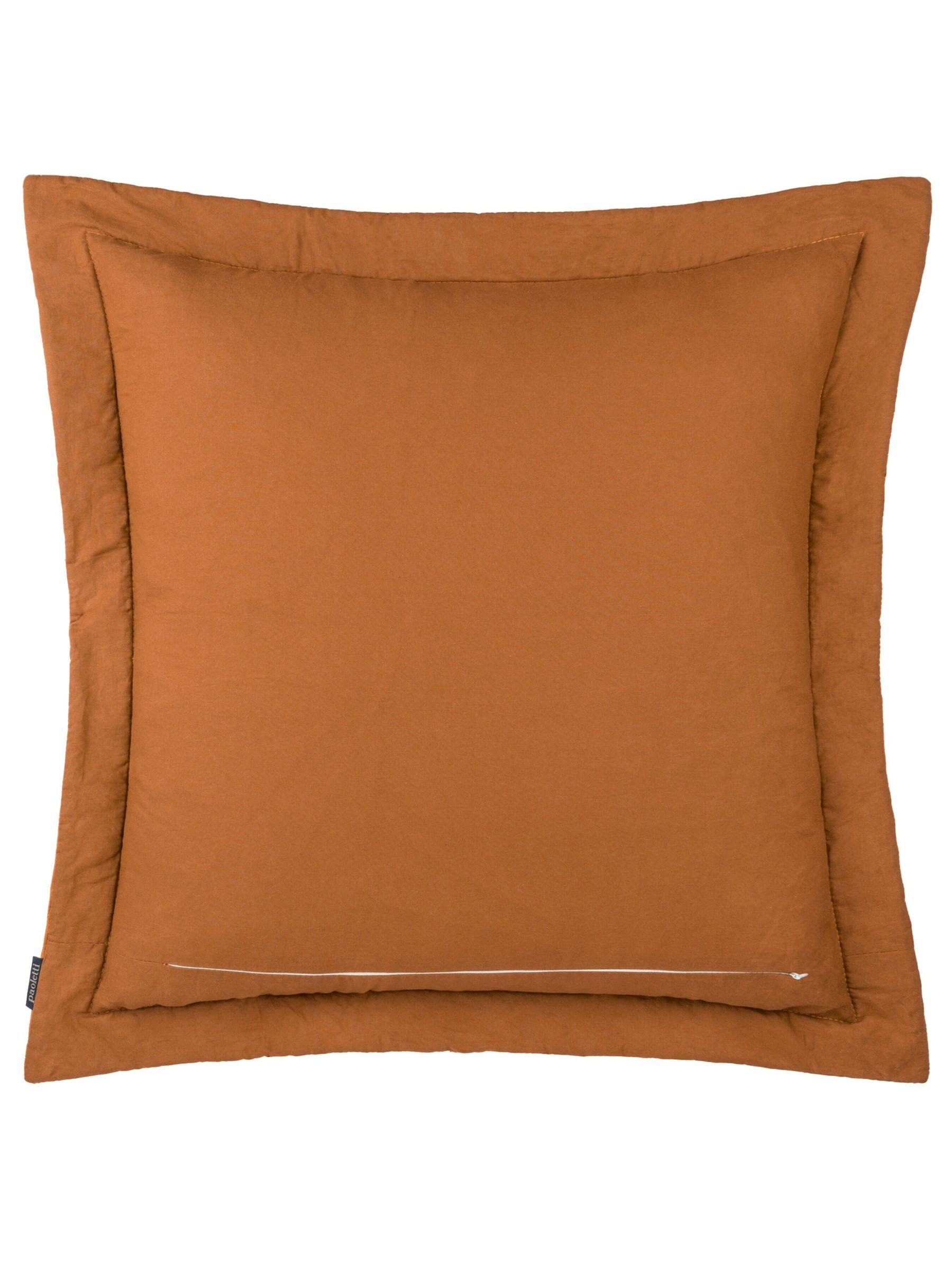 Paoletti orange Palmeria quilted velvet cushion 60cm, imported from the UK