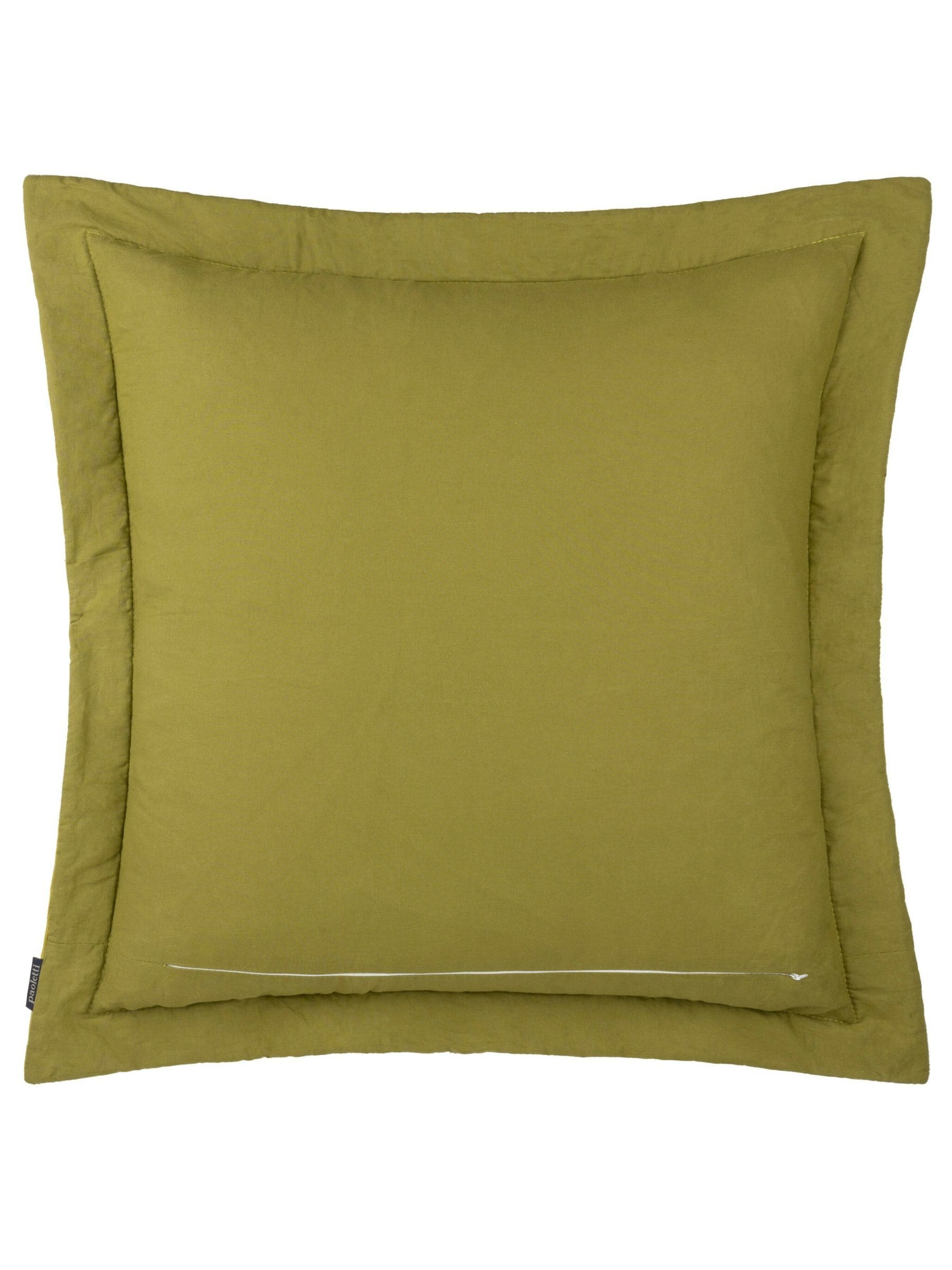 Paoletti green quilted velvet cushion 60x60cm, imported from the UK