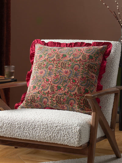 Next Paoletti Pink Haven Floral Filled Cushion 50cm- Buy online at McGrocer