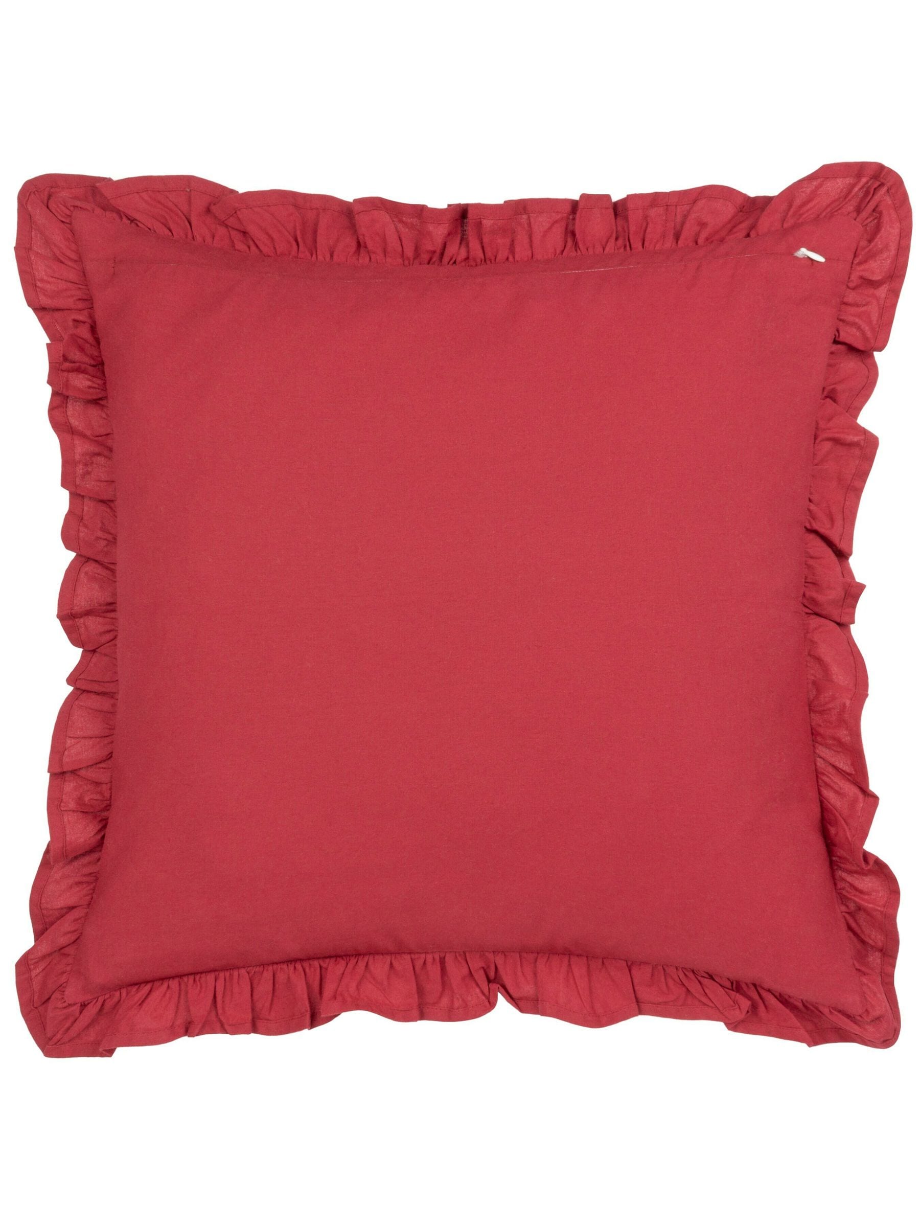 Paoletti Haven floral cushion pink velvet 50cm (British brand)