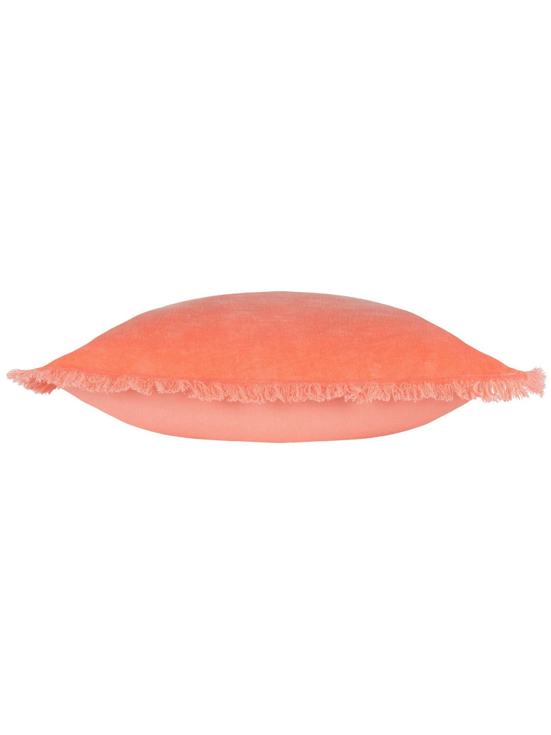Furn Gracie coral pink velvet cushion 45cm, UK version