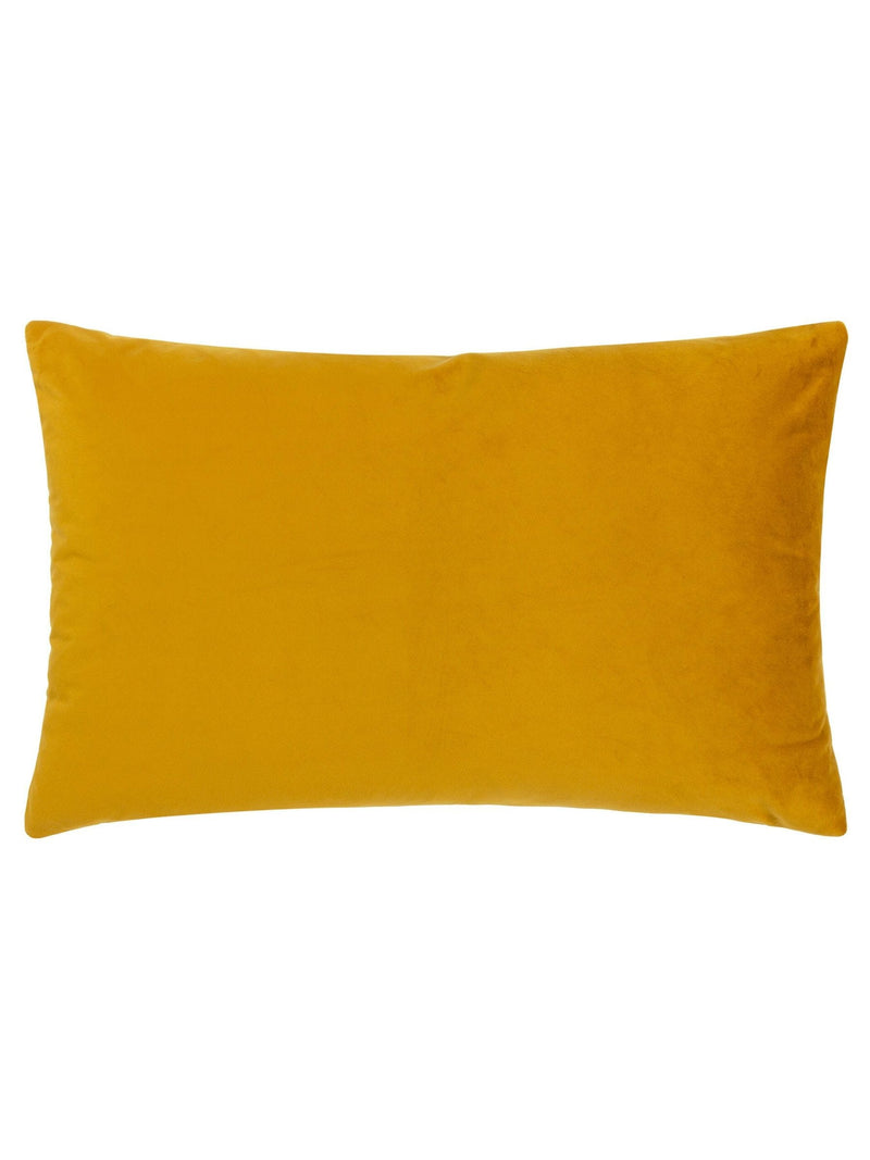 Paoletti Gold Lexington diamond velvet cushion 60x40cm, UK version