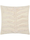 Furn Natural Dakota cushion tufted leaf design 45cm (British brand)