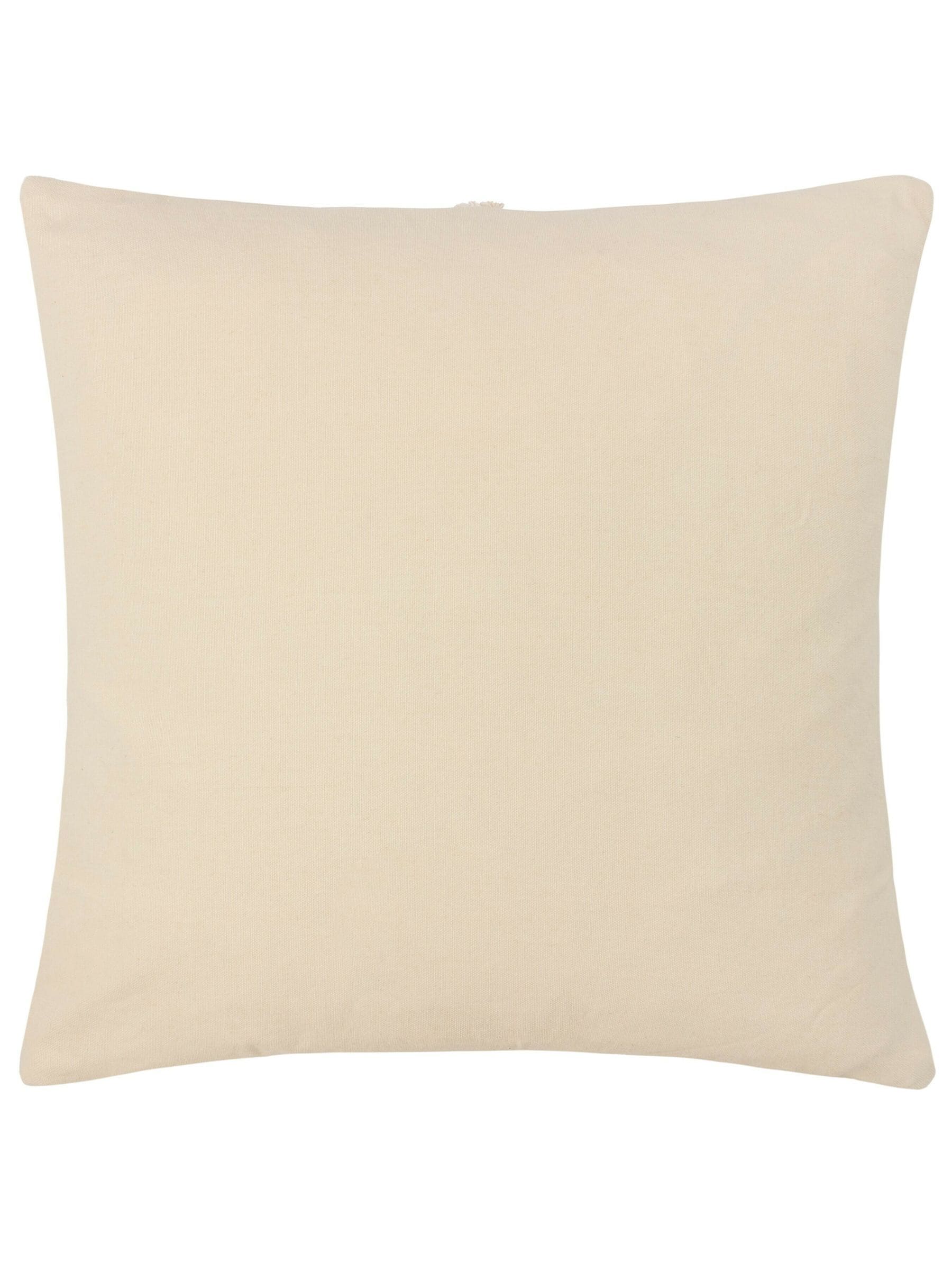 Furn Natural Dakota cushion tufted leaf design 45cm (British brand)